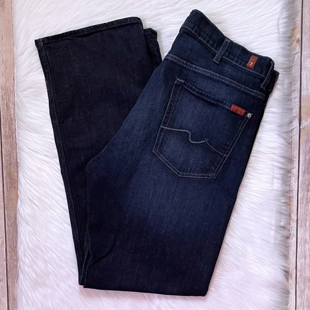 7 For All Mankind Men’s Austyn Dark Blue Jeans - Picture 3 of 10